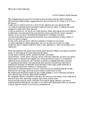 Legname locale e progettazione di prototipi in legno (Bouquet – Barbero)